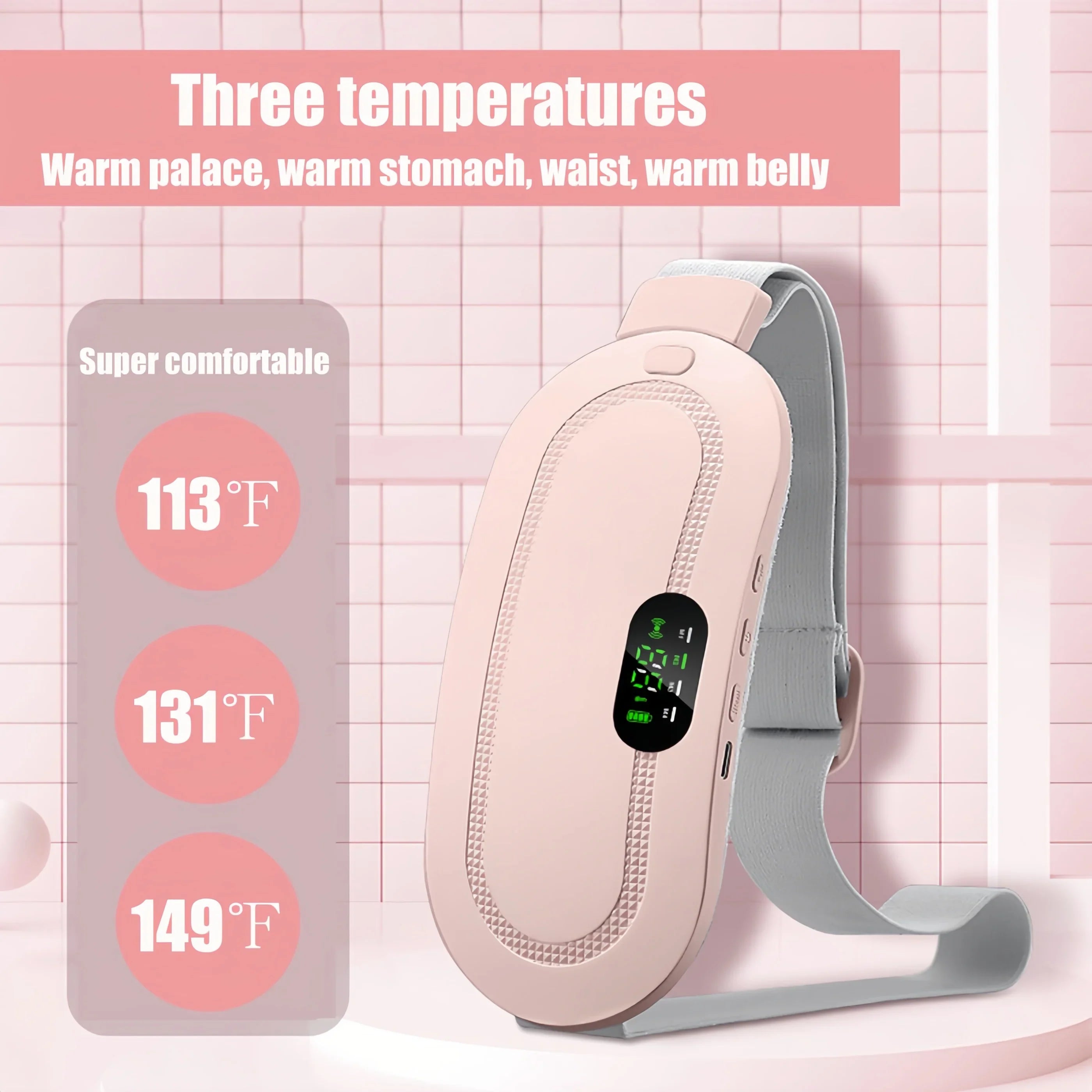 Heated Massage Warming Palace Belt Pink