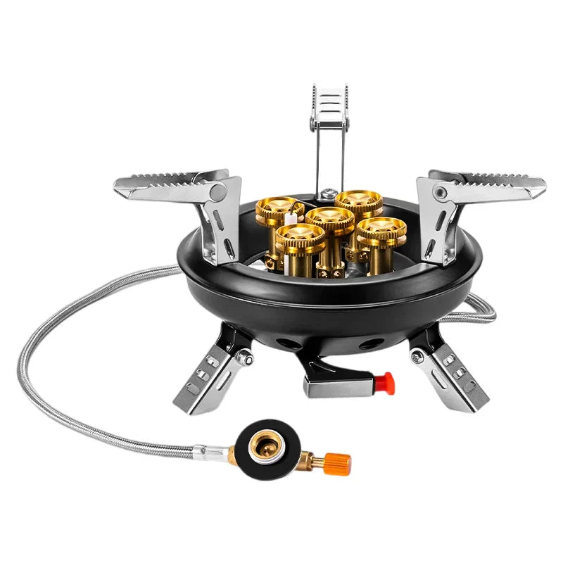 High-Pressure Camping Gas Stove 16000W Butane/Propane Black