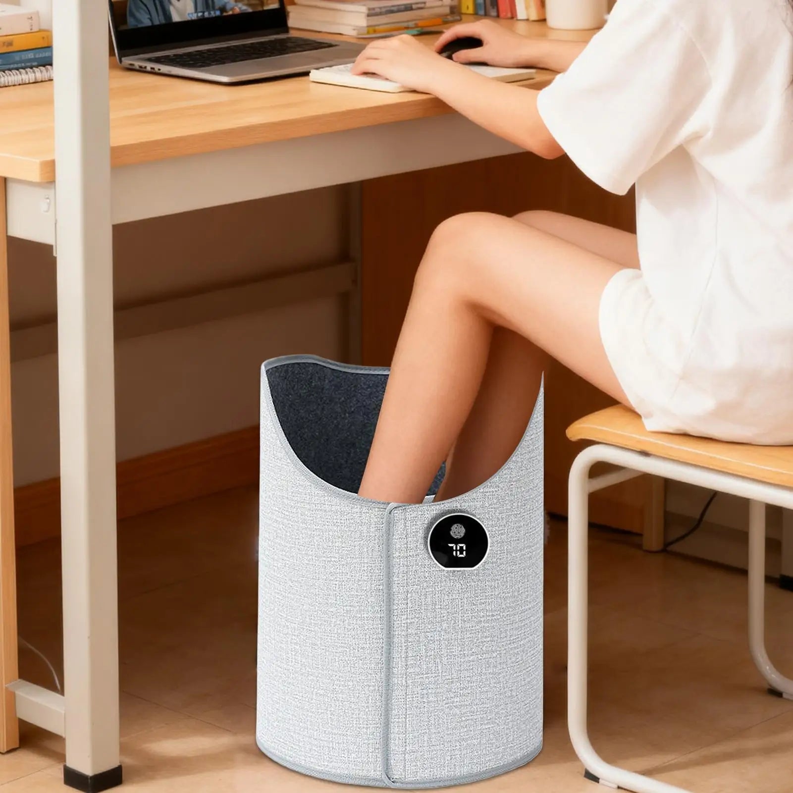 Under Desk Electric Leg & Foot Warmer – Adjustable Temperature Quiet Heating Pad for Home & Office