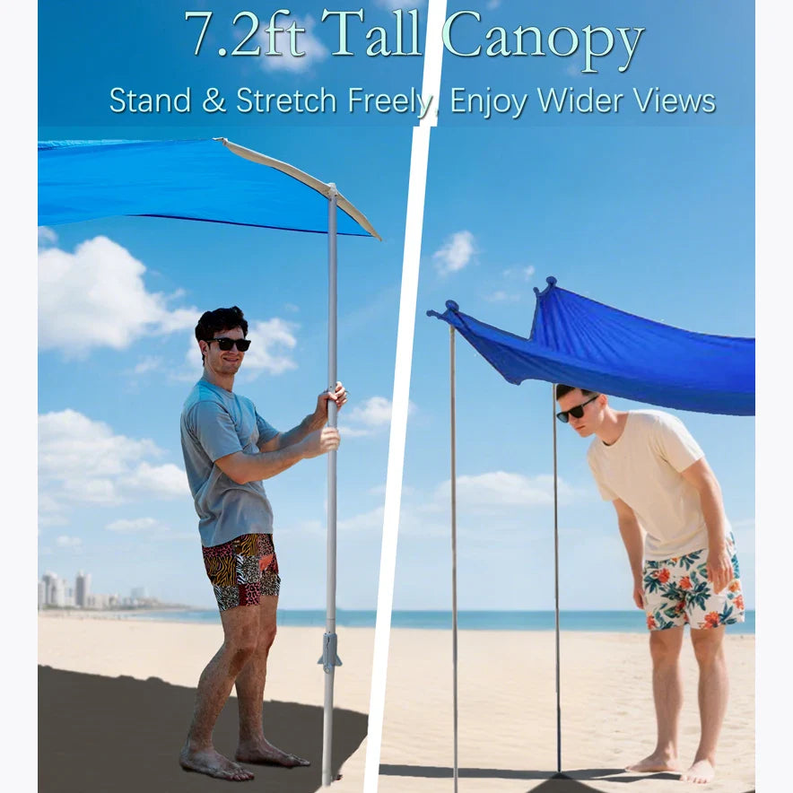 Lightweight Beach Canopy Sun Shelter – UPF 50+ UV Protection Portable Sun Shade for Camping & Picnics