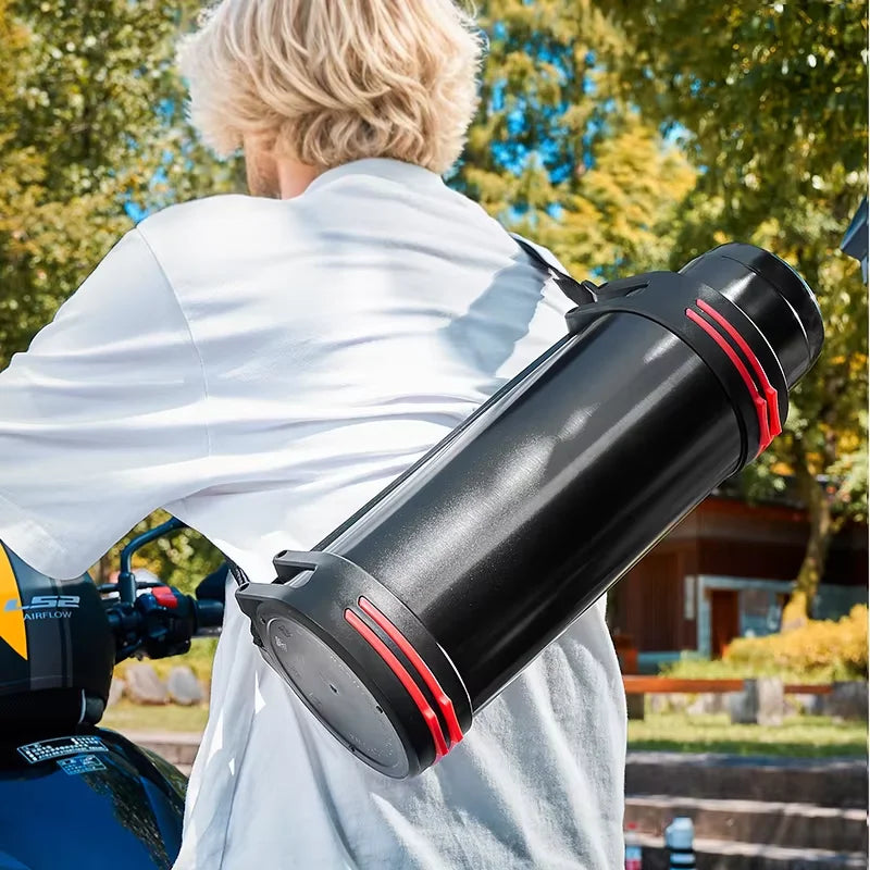 2000ML Thermos Bottle Black