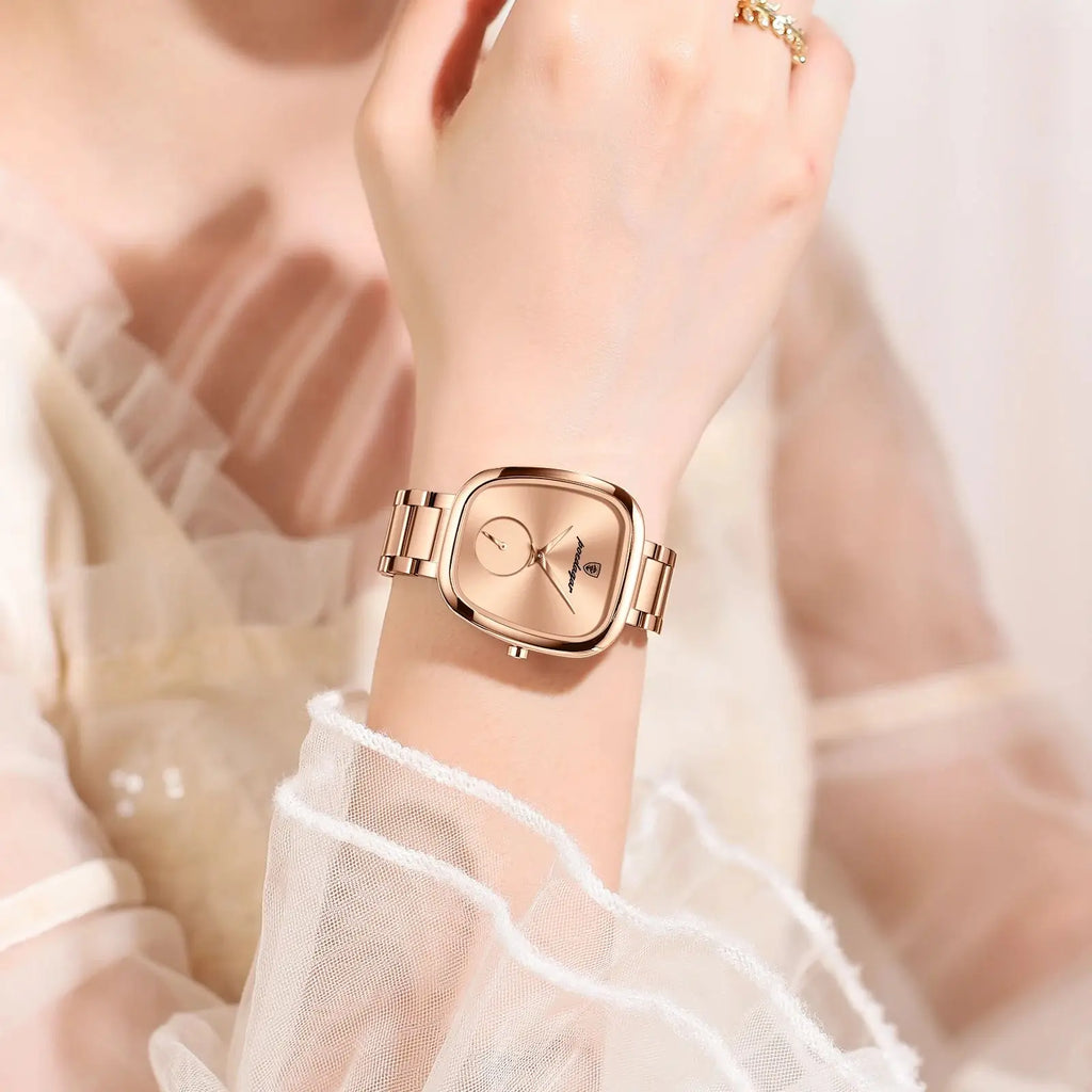 Women's Stainless Steel Waterproof Quartz Watch (Rose Gold)