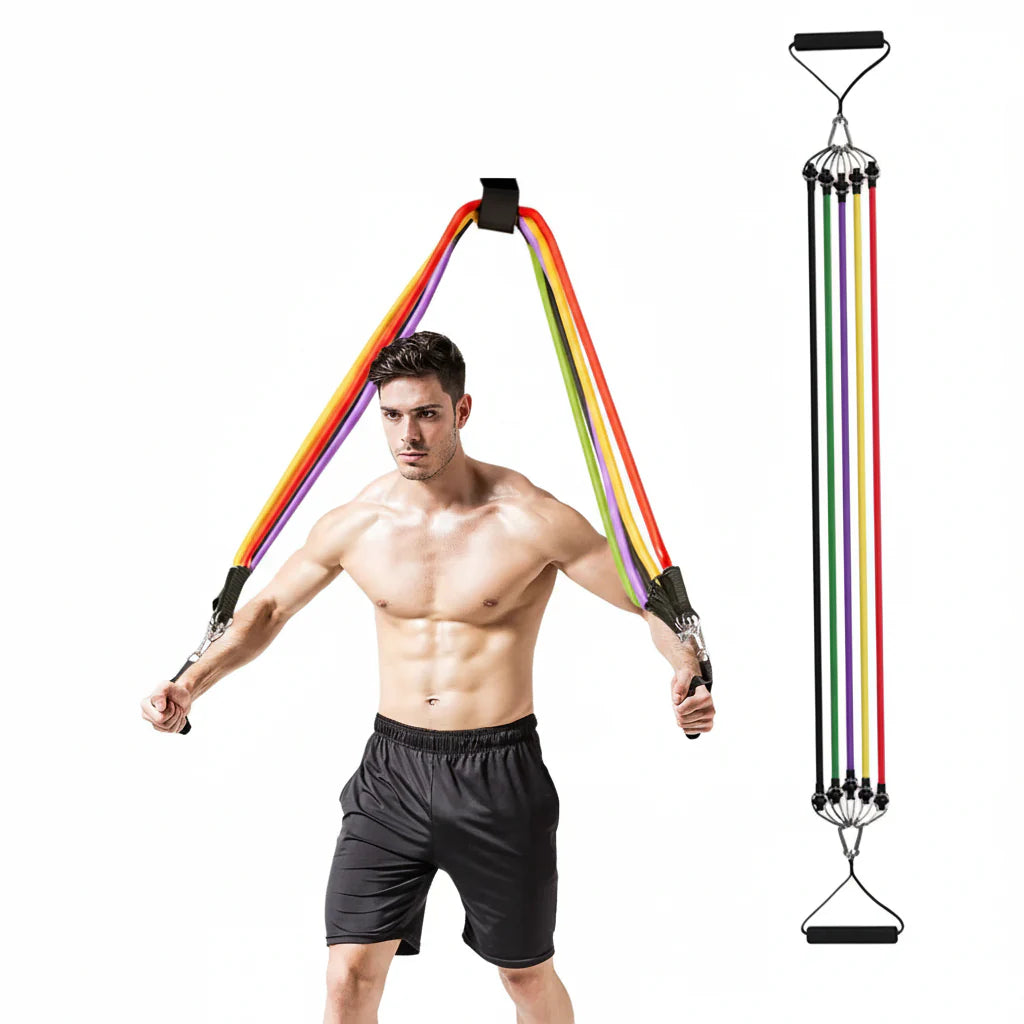 Portable Resistance Band Fitness Set with Chest Expander & Ankle Straps