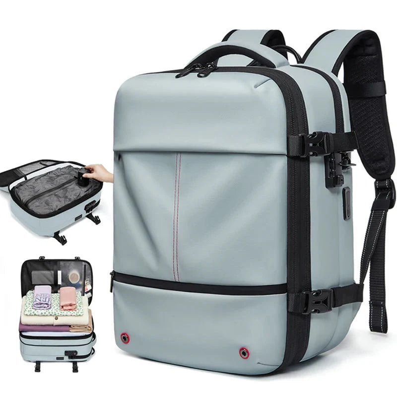 Expandable Laptop Backpack 40L Blue