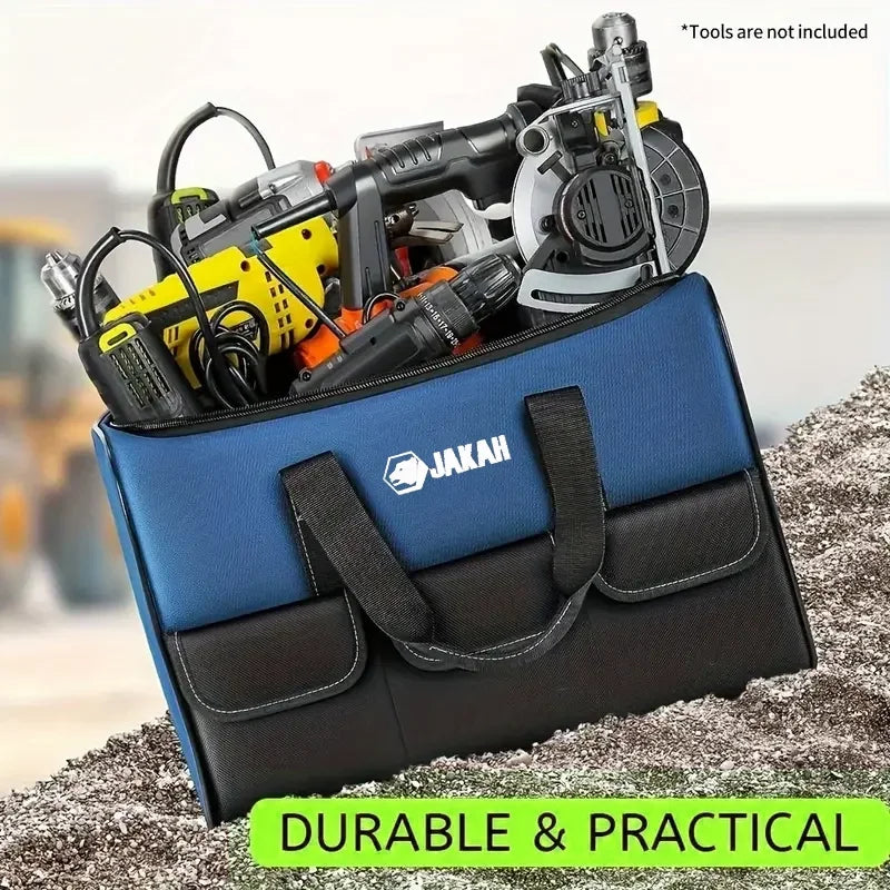 Heavy-Duty Canvas Tool Storage Bag Blue