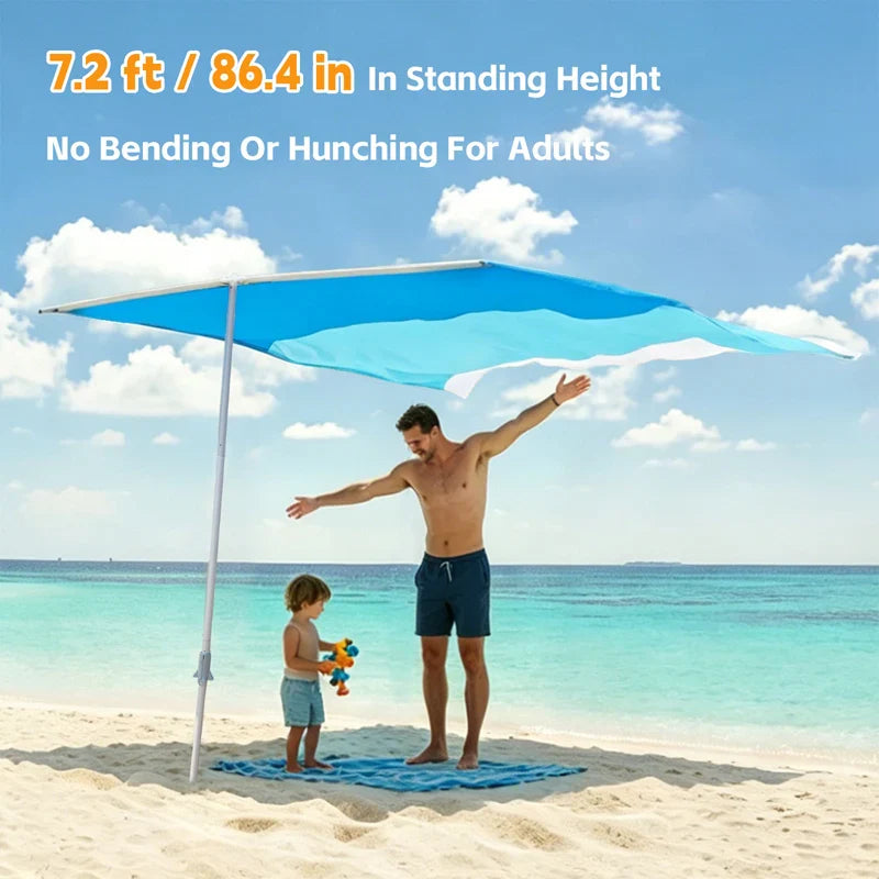 Lightweight Beach Canopy Sun Shelter – UPF 50+ UV Protection Portable Sun Shade for Camping & Picnics