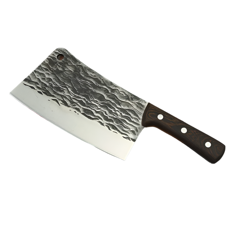 1KG Handmade Forged Chopping Knife 5mm Thick Bone Cleaver Black