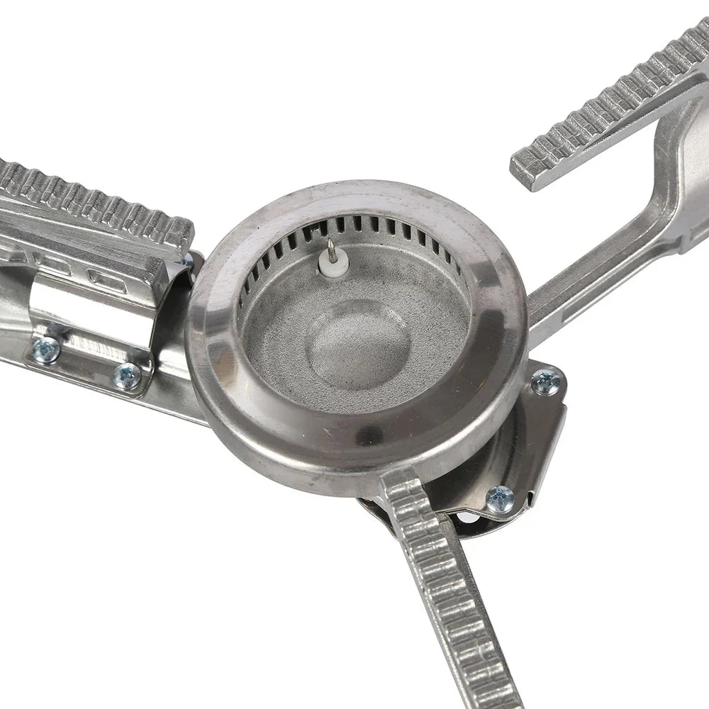 2600W Portable Folding Gas Camping Stove Stainless Steel Green