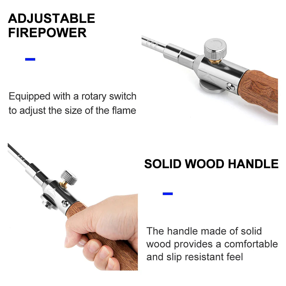 Long Handle Camping Fire Starter Torch – Detachable Stainless Steel Fire Ignition Tool