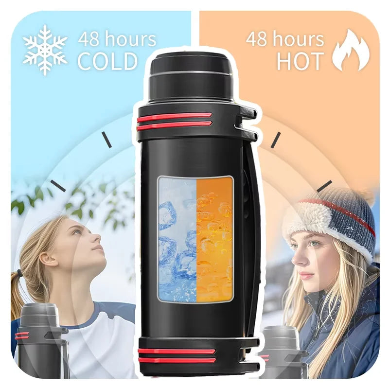 2000ML Thermos Bottle Black