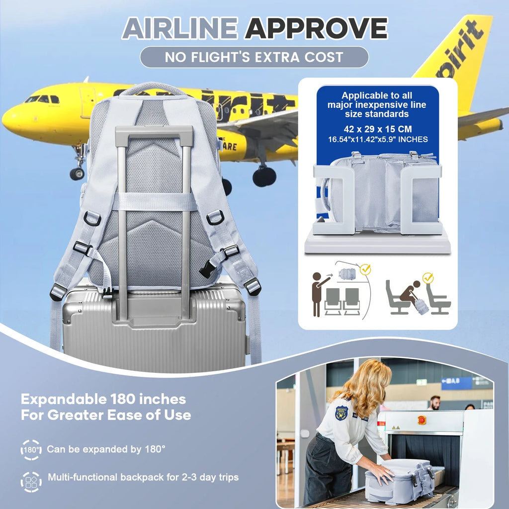 Vacuum Compression Laptop Backpack Grey