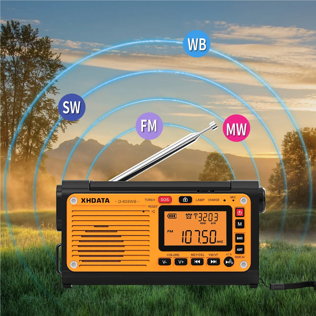 Emergency Crank Weather Radio Black