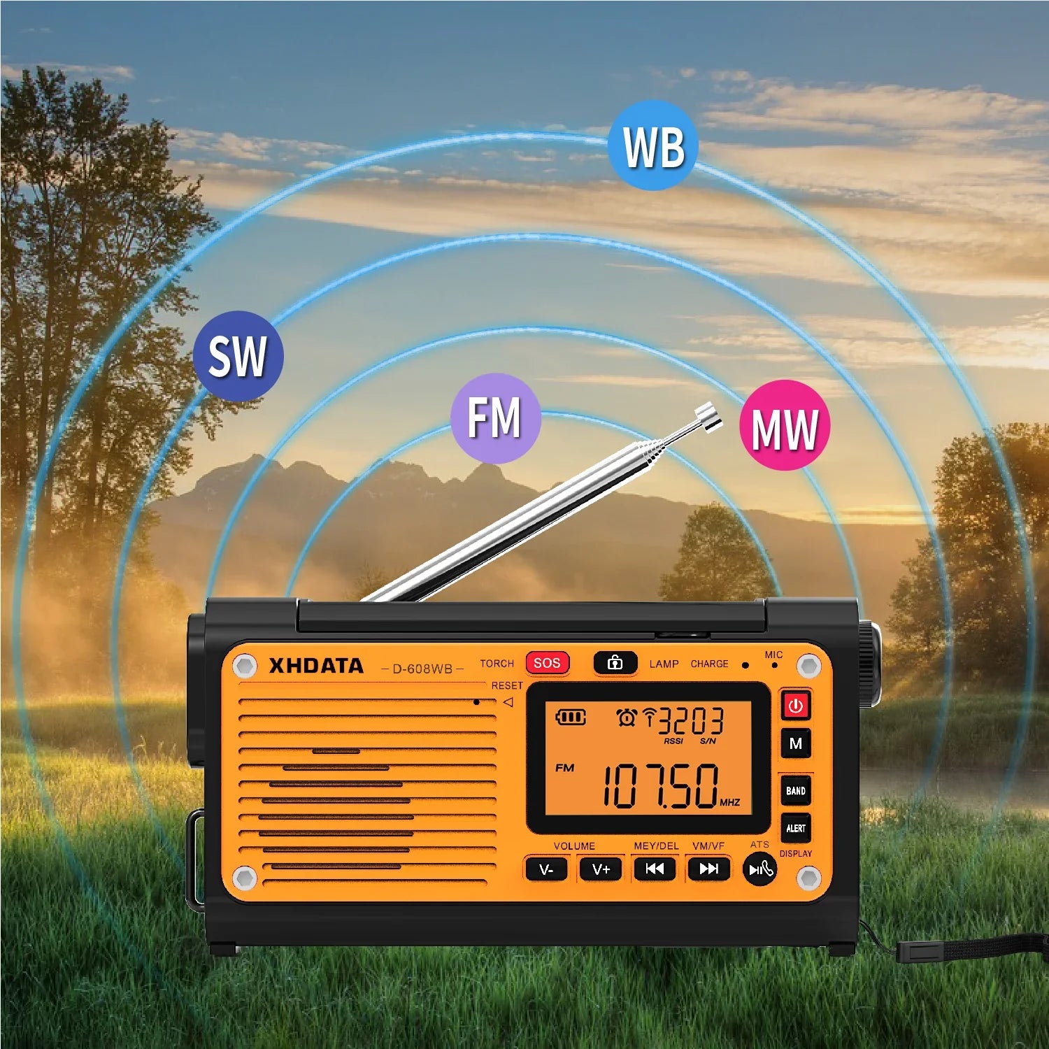 Emergency Crank Weather Radio Black