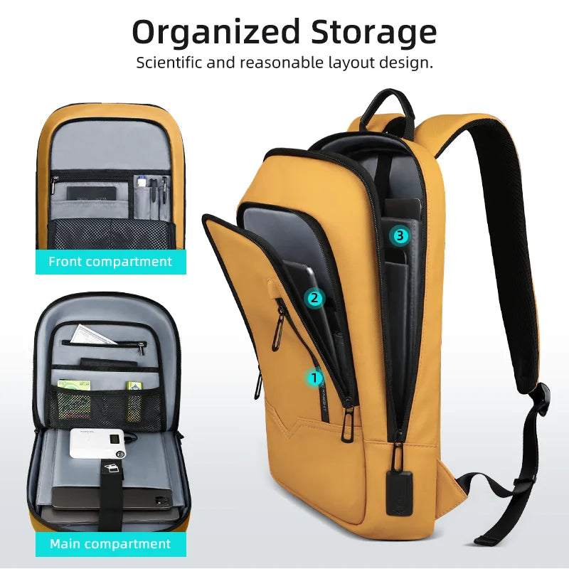15.6-Inch Thin Laptop Backpack Yellow