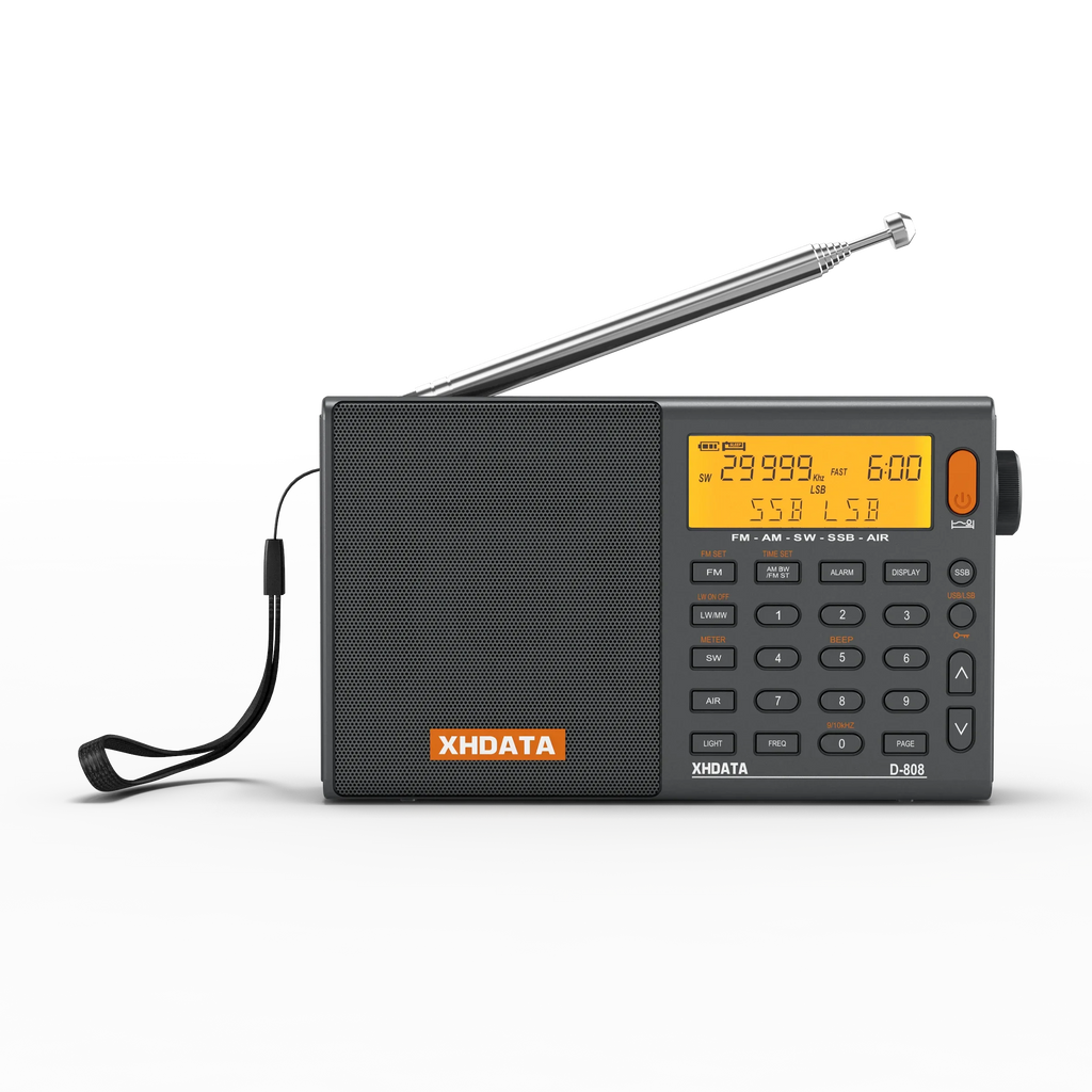 Full Band AM/FM/SW/MW Radio Receiver Grey