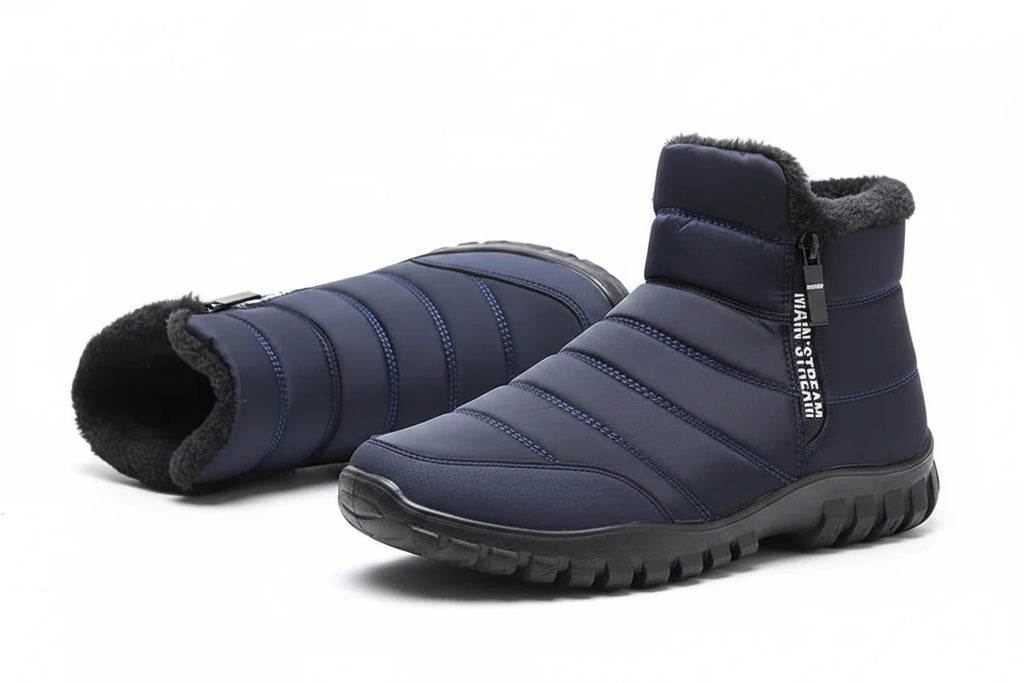 Men's Waterproof Fleece-Lined Snow Ankle Boots
