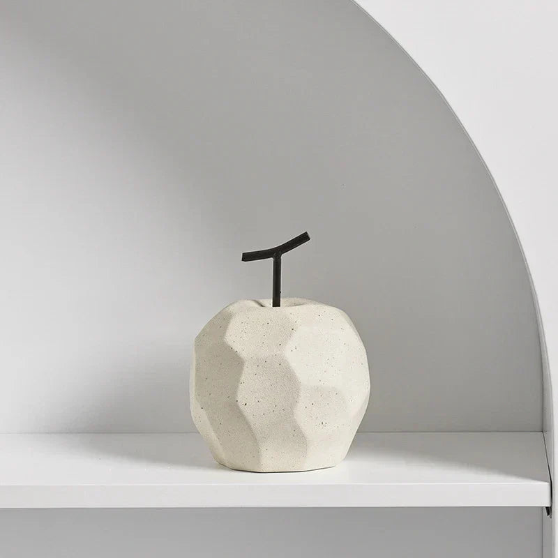 Ceramic Fruit Ornaments: Elegant Apple and Pear Decor for Stylish Living Spaces