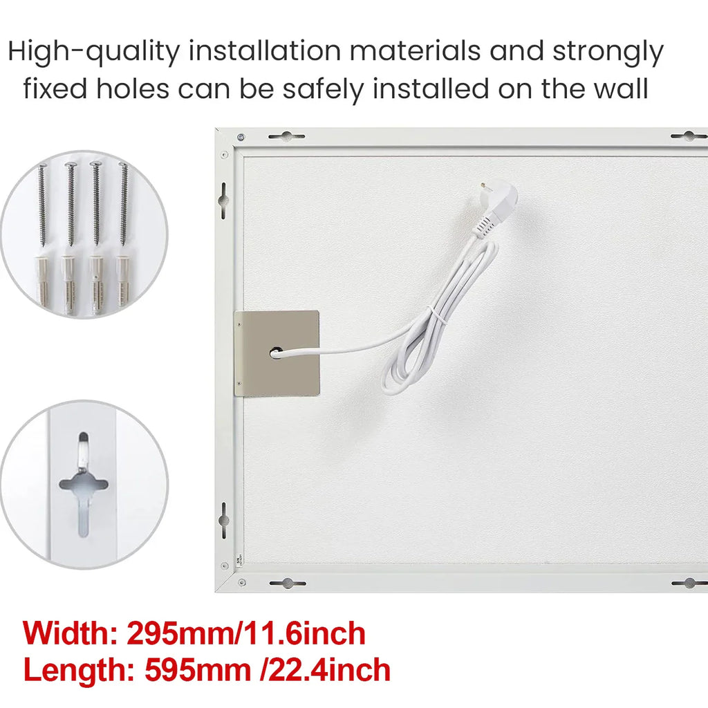 180W Infrared Panel Heater with WiFi Thermostat – Wall-Mounted or Freestanding Electric Space Heater