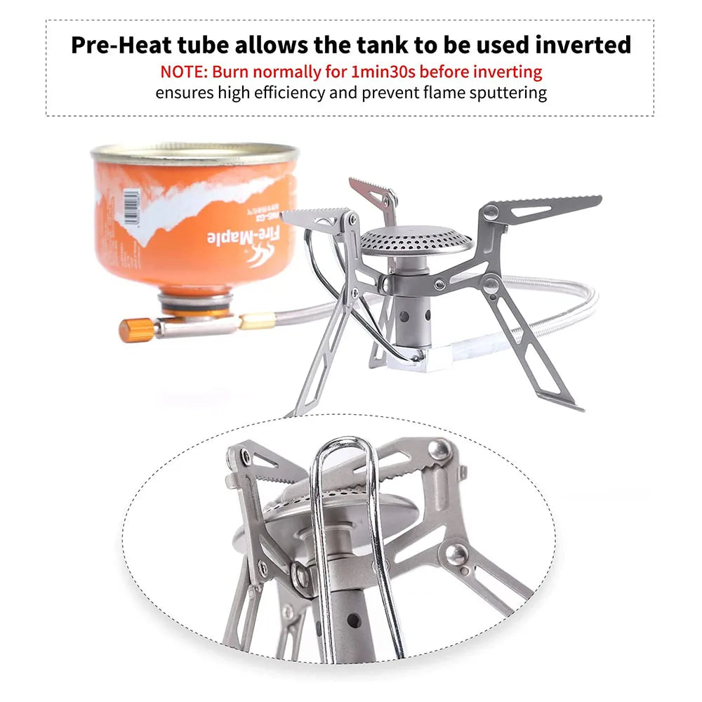 Titanium Blade 2 Camping Gas Stove Silver