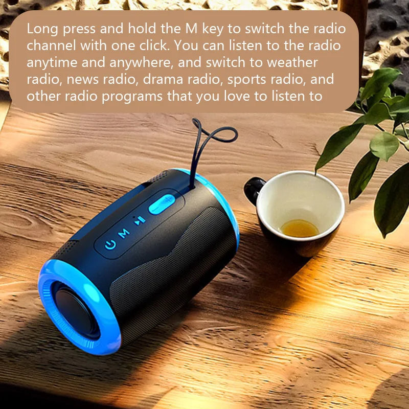 Portable Wireless Bluetooth Speaker Blue