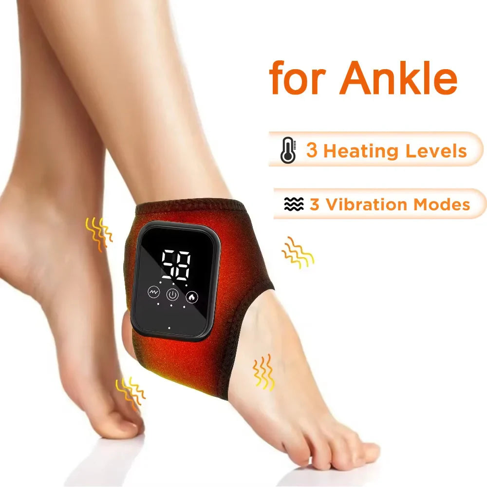 Electric Ankle Massager Brace Black