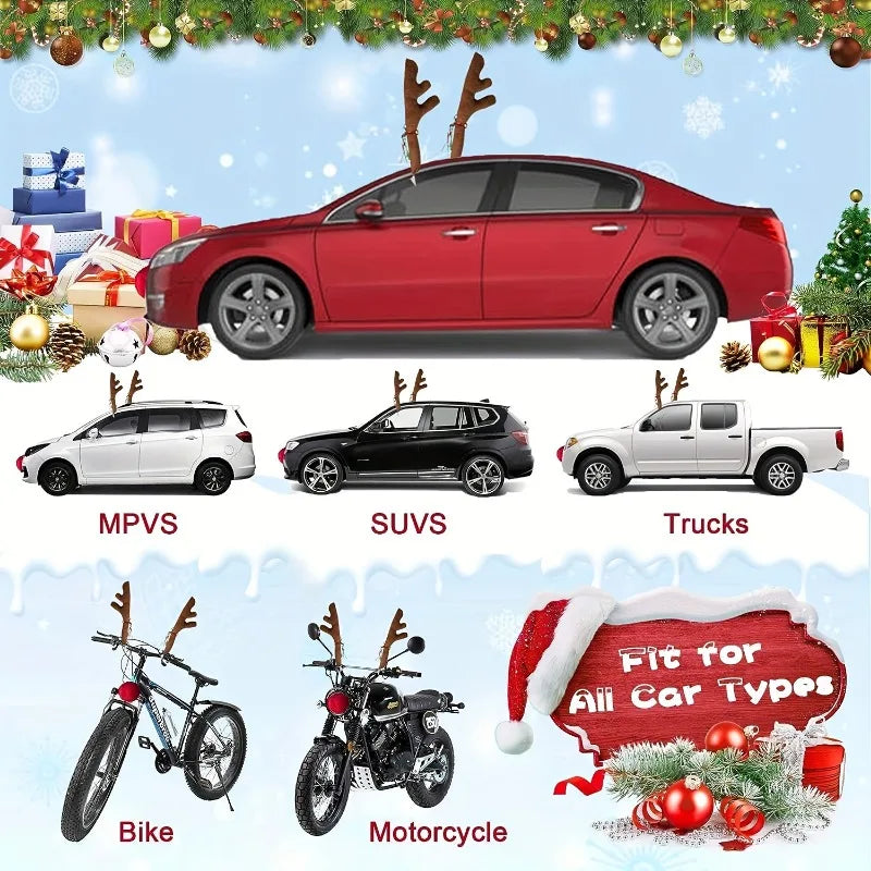 Rudolph's Ride: Car Reindeer Antlers & Nose Set