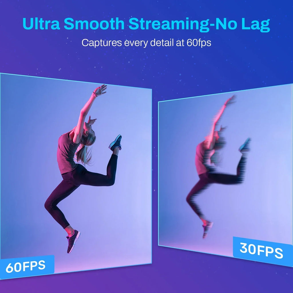 4K Webcam with Tripod Autofocus Streaming Black