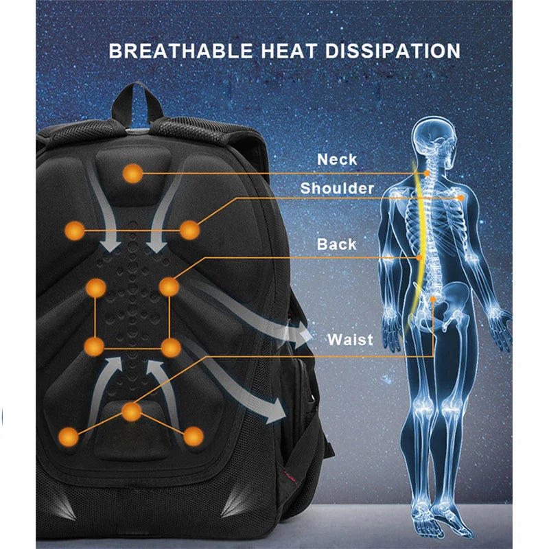 Waterproof Anti-Theft 17-Inch Laptop Travel Backpack