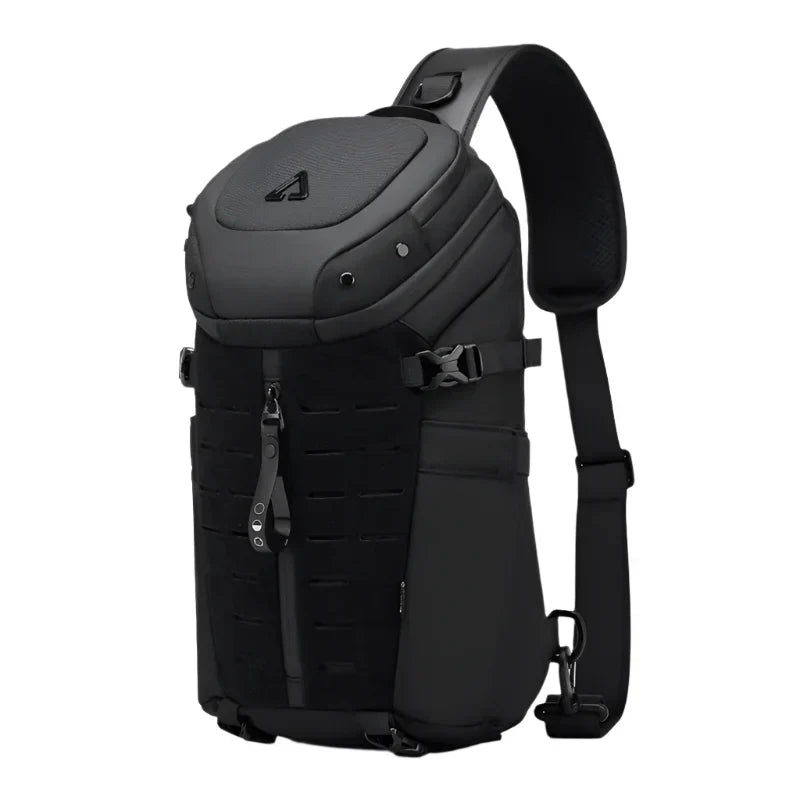 Waterproof Oxford Sling Crossbody Chest And Shoulder Bag Black