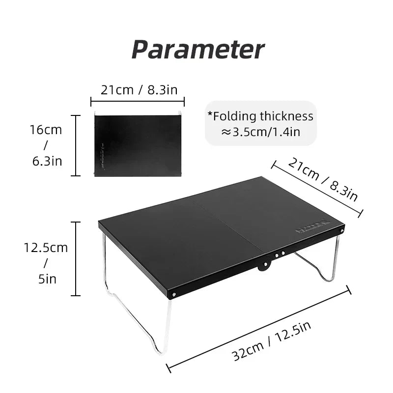 Camping Portable Folding Table Black
