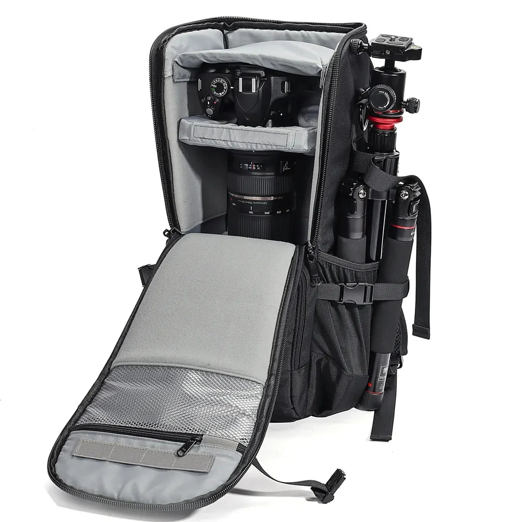 Waterproof Photography Camera Backpack Black