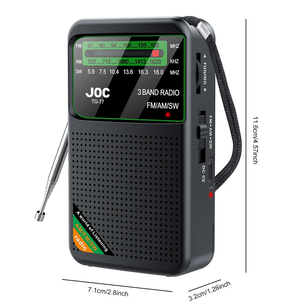 Emergency Pocket Radio Black