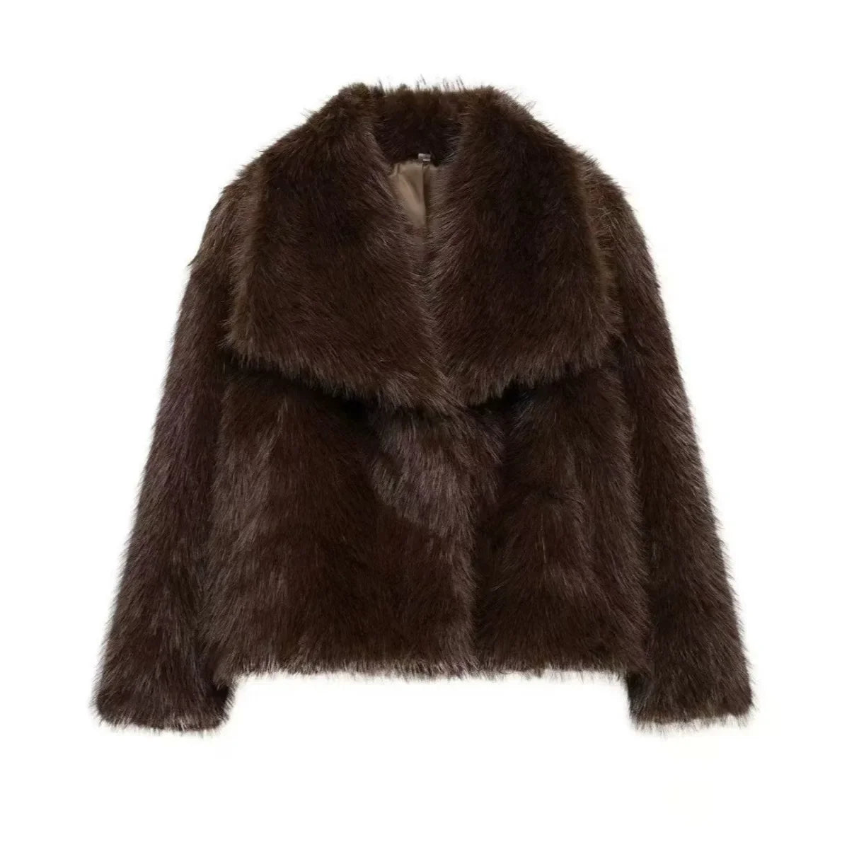 Women's Eco-Friendly Faux Leather Fur Jacket