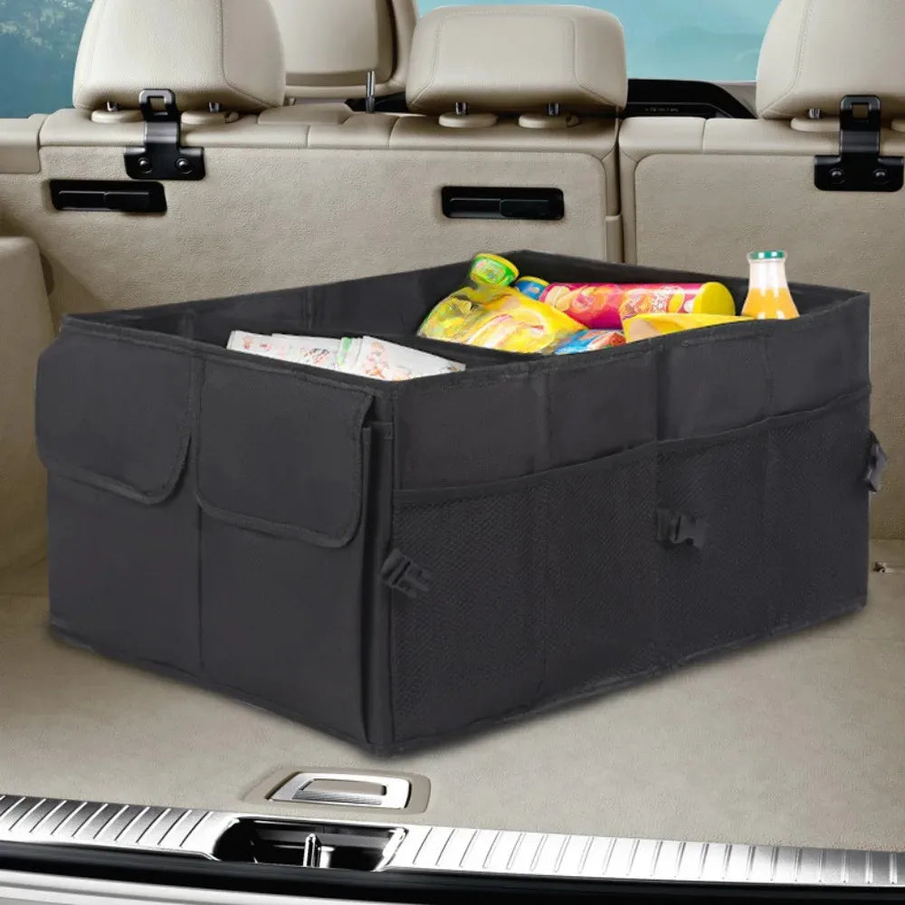Large-Capacity Collapsible Car Trunk Storage Box Universal Cargo Organizer Black