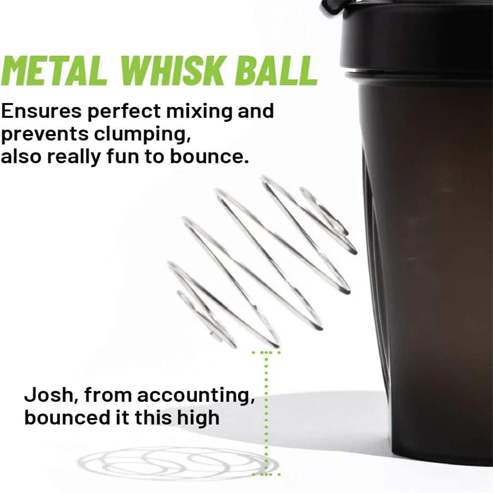 400ml Shaker Bottle with Mixing Ball Black
