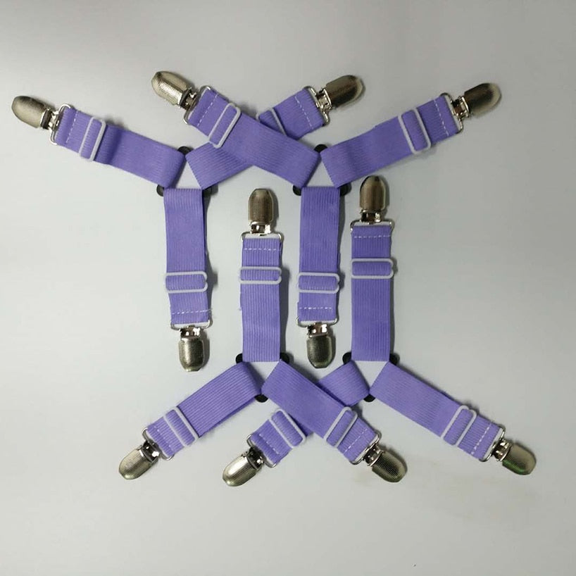4Pcs/Set Elastic Bed Sheet Grippers Belt