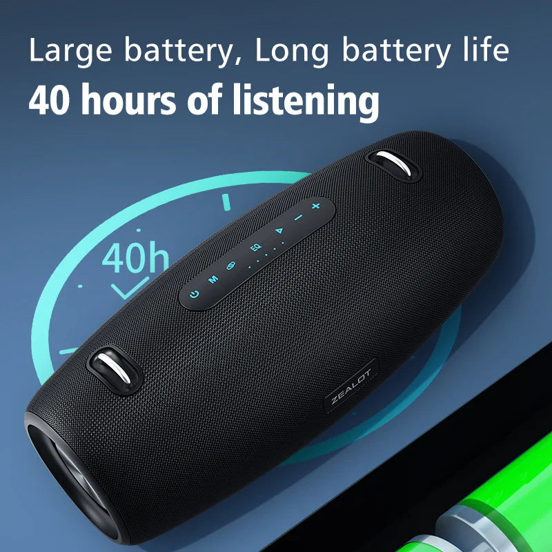 Bluetooth Speaker with Shoulder Strap Black
