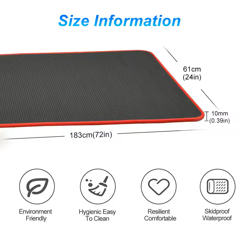 Non-Slip Thick Yoga Mat For Fitness (183Cm)