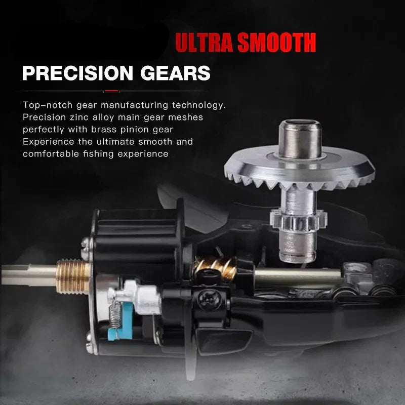 Ultralight Carbon Fiber Spinning Reel 9kg Max Drag Black