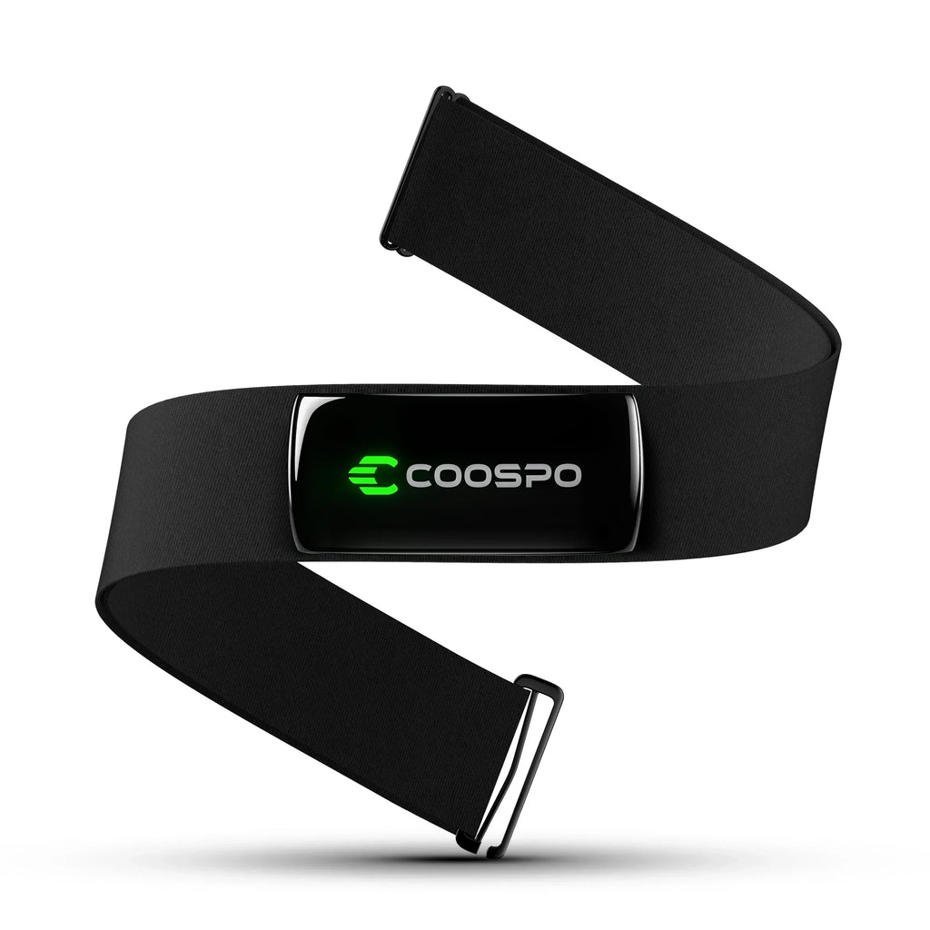 Rechargeable Heart Rate Monitor Chest Strap Bluetooth Black