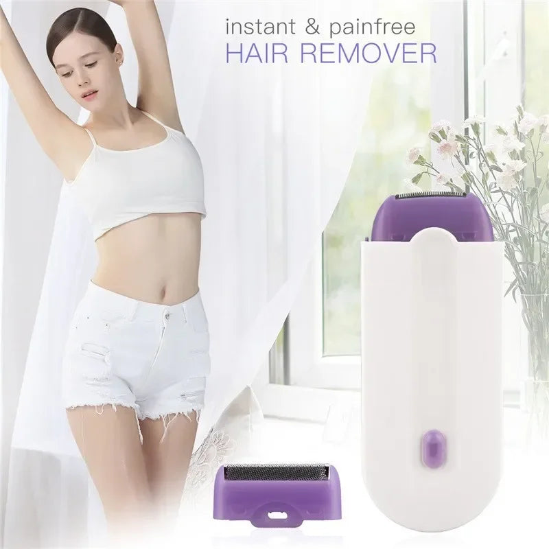 Painless Hair Removal Kit Women Electric Shaver White