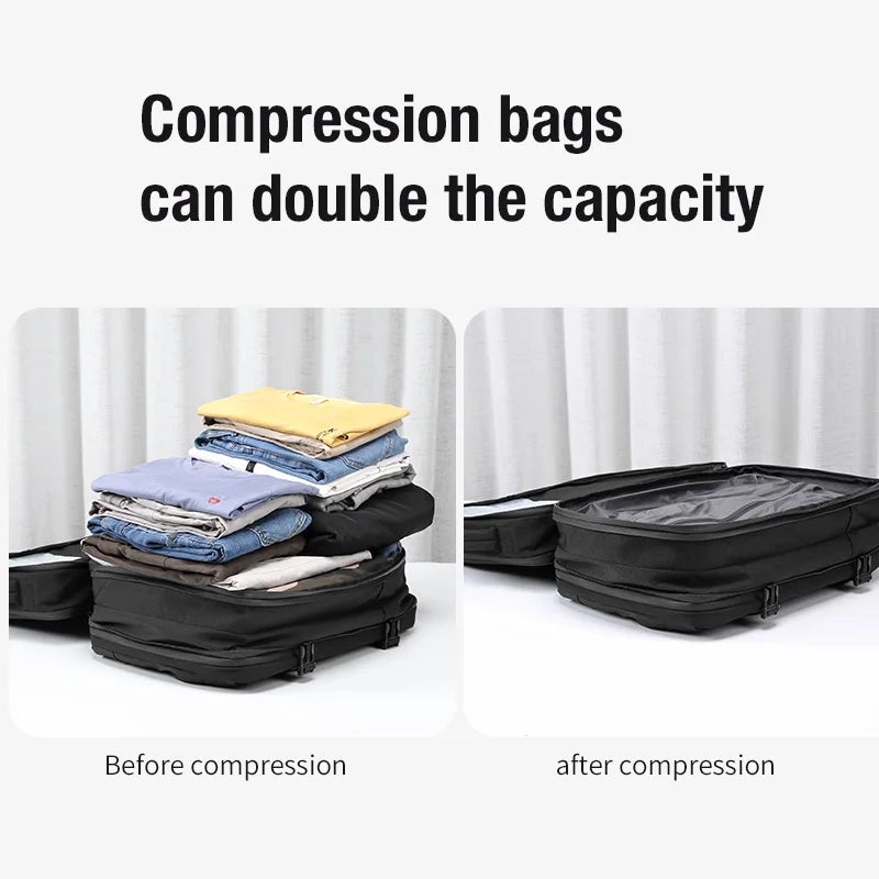 Expandable Laptop Backpack 40L Grey