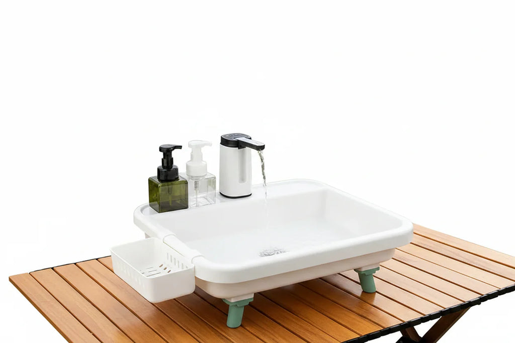 Portable Camping Sink – Foldable Outdoor Sink with Electric Water Pump