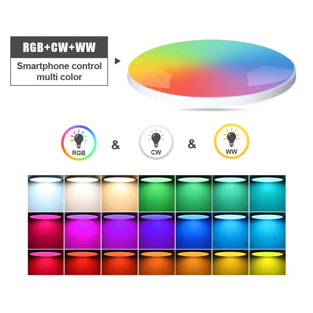 Smart Home Lighting: Tuya Zigbee 3.0 WiFi RGBW LED Ceiling Lamp