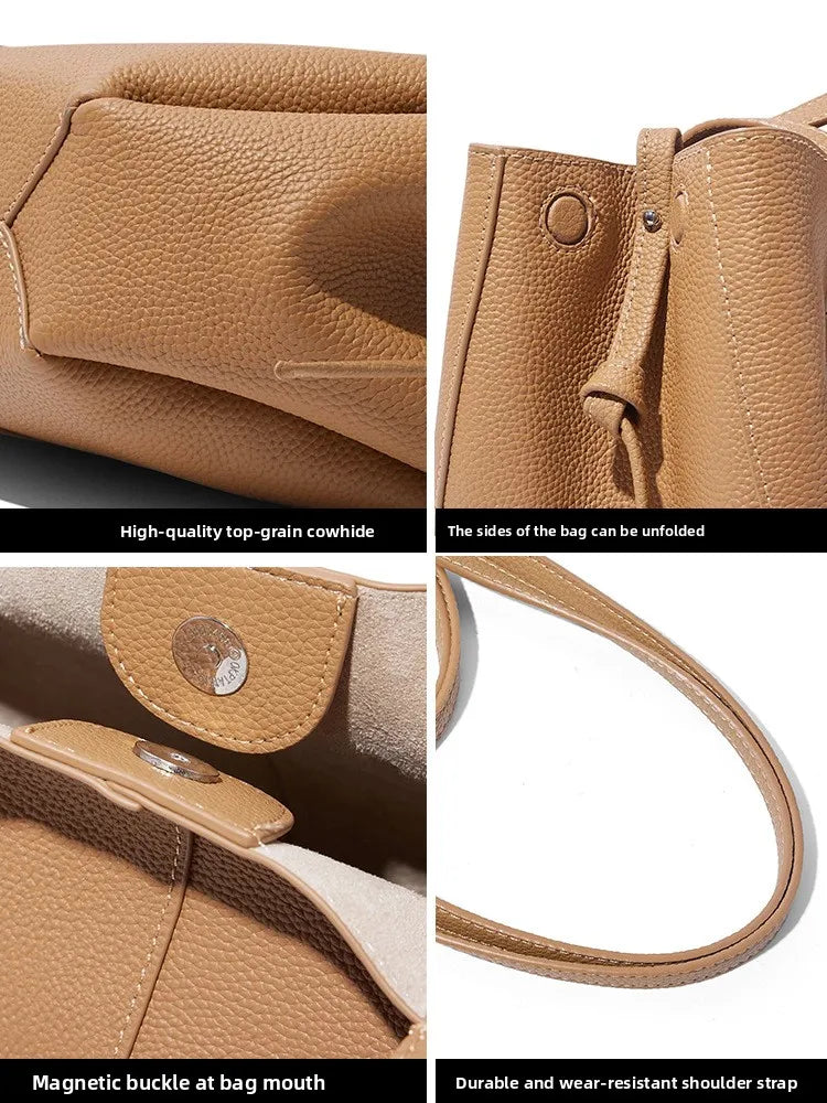 Genuine Leather Soft Tote Bag