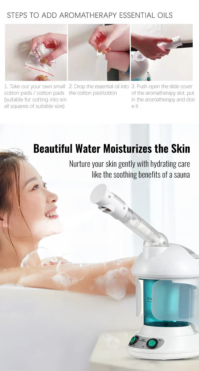 Portable Facial Steamer- Face Mist Spray, Professional Ionic Technology(UK PLUG)