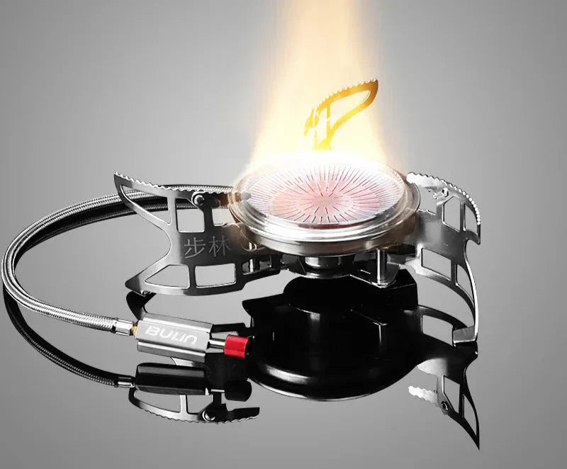 3800W Windproof Camping Gas Stove Silver