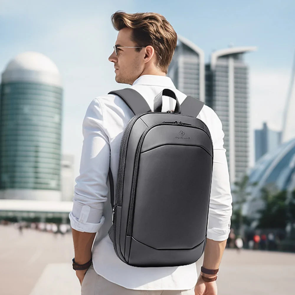 17-Inch Laptop Backpack with USB Port Grey