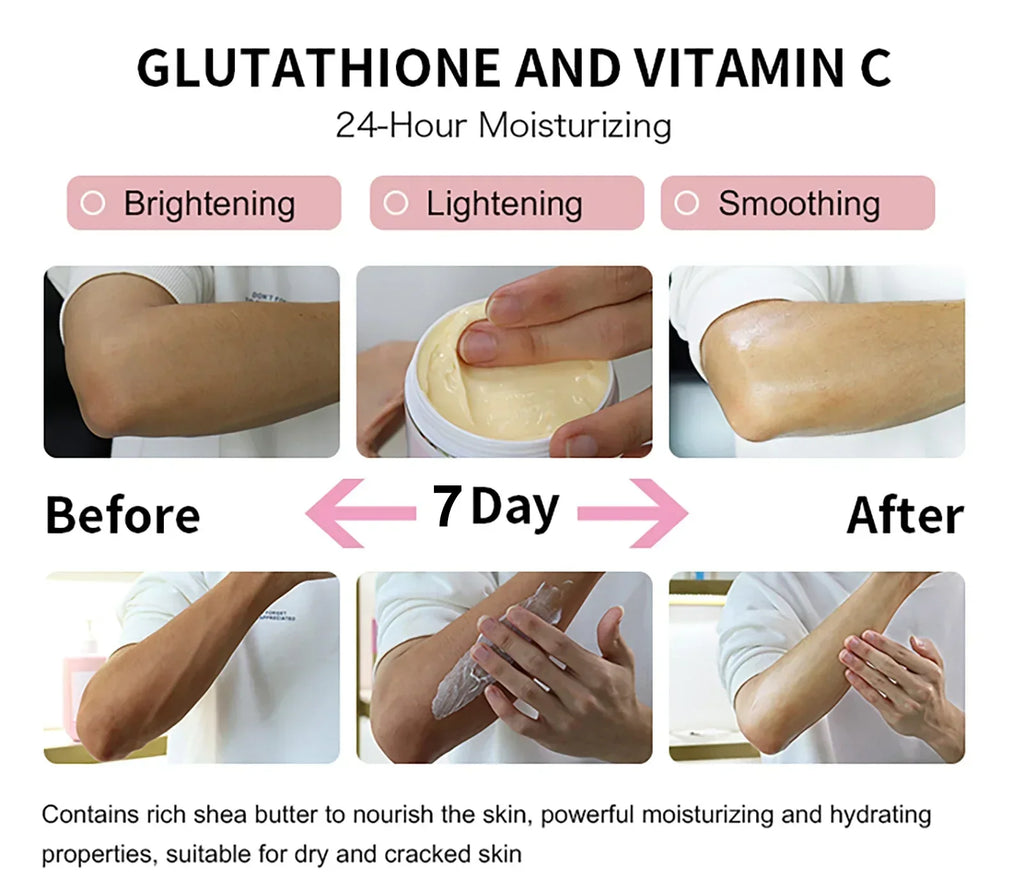 Whitening Black Spots Corrector, Body Skin Care Lotion, With Glutathion, Shea Butter, Collagen, Moisturizing Body Cream