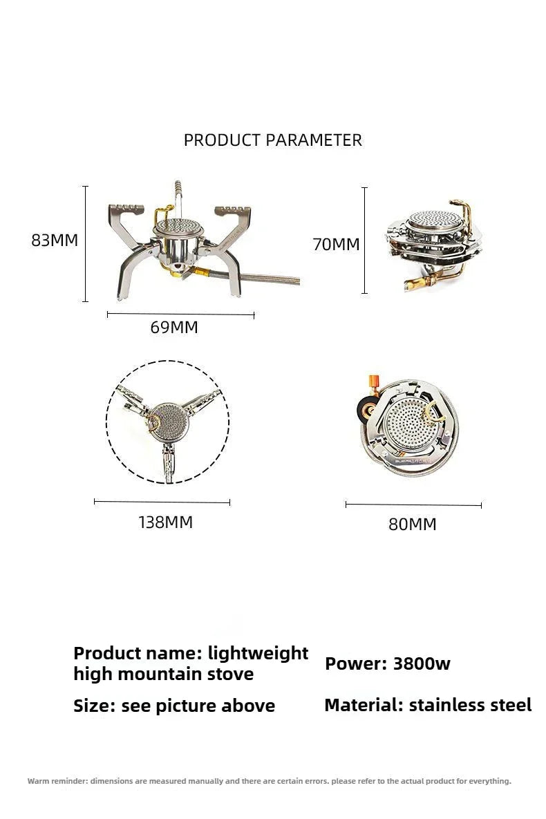 4800W Windproof Pocket Stove Silver
